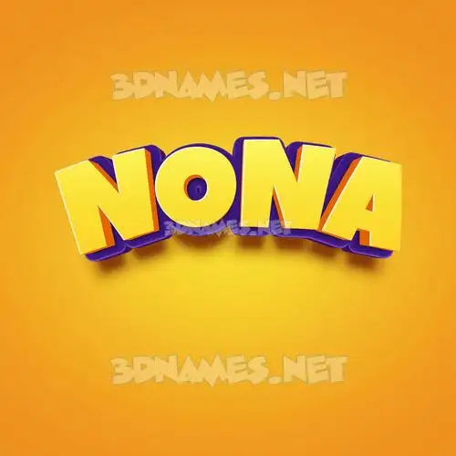 nona in Orange Toon style - 3D name wallpaper