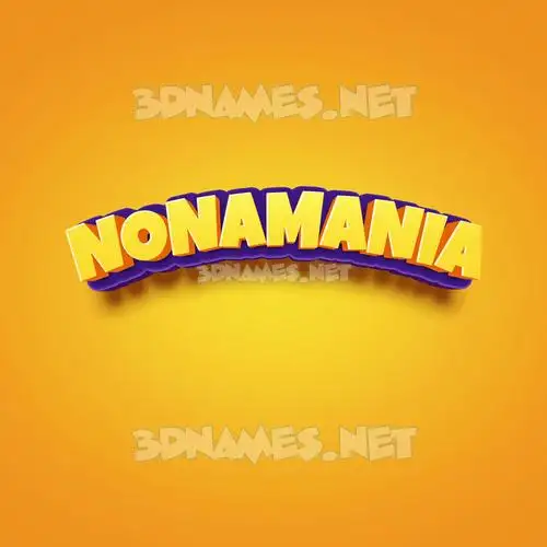 nonamania in Orange Toon style - 3D name wallpaper
