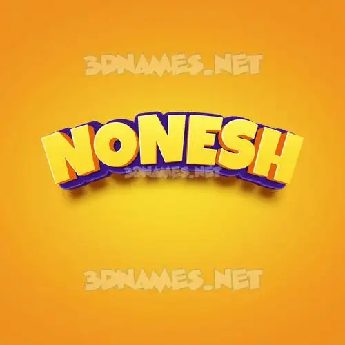 nonesh in Orange Toon style - 3D name wallpaper nonesh in Orange Toon style - 3D name wallpaper