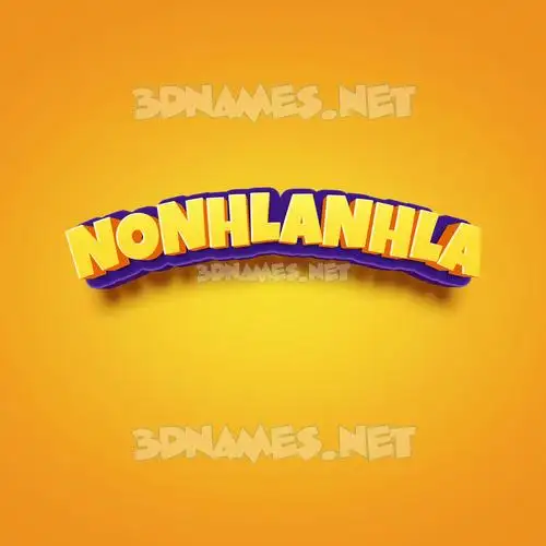 nonhlanhla in Orange Toon style - 3D name wallpaper nonhlanhla in Orange Toon style - 3D name wallpaper