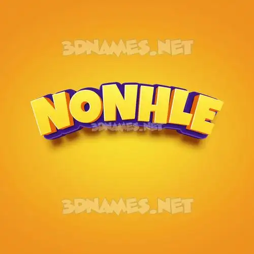nonhle in Orange Toon style - 3D name wallpaper