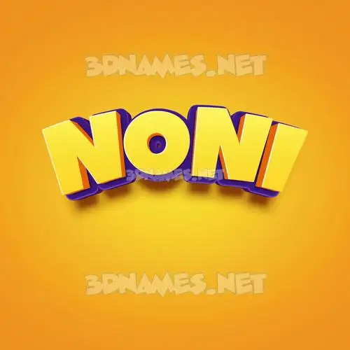noni in Orange Toon style - 3D name wallpaper