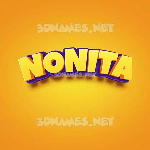 nonita in Orange Toon style - 3D name wallpaper nonita in Orange Toon style - 3D name wallpaper
