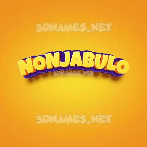 nonjabulo in Orange Toon style - 3D name wallpaper
