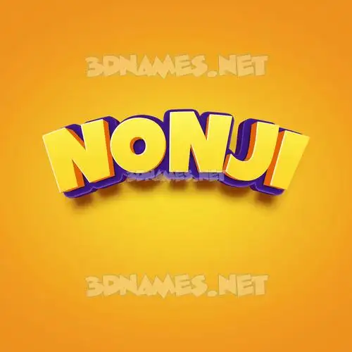 nonji in Orange Toon style - 3D name wallpaper nonji in Orange Toon style - 3D name wallpaper