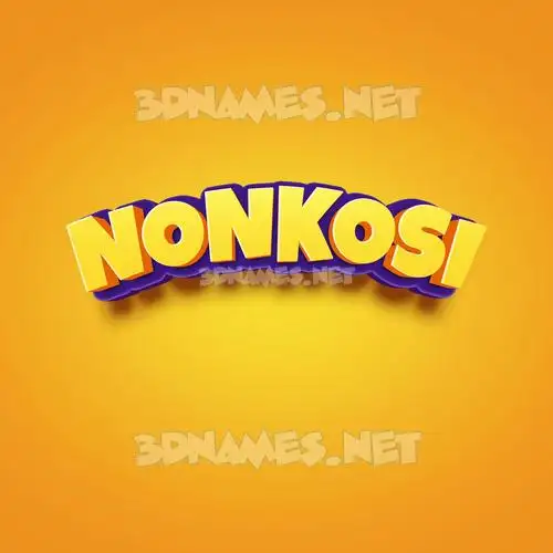 nonkosi in Orange Toon style - 3D name wallpaper nonkosi in Orange Toon style - 3D name wallpaper