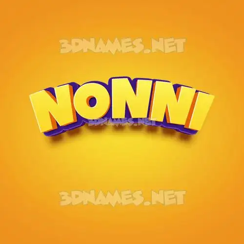 nonni in Orange Toon style - 3D name wallpaper