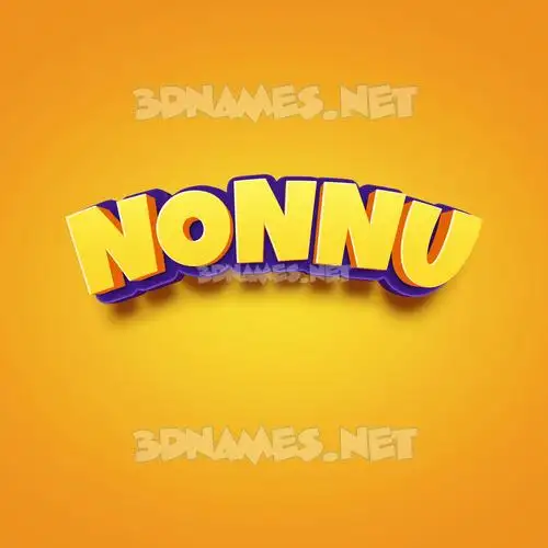 nonnu in Orange Toon style - 3D name wallpaper nonnu in Orange Toon style - 3D name wallpaper