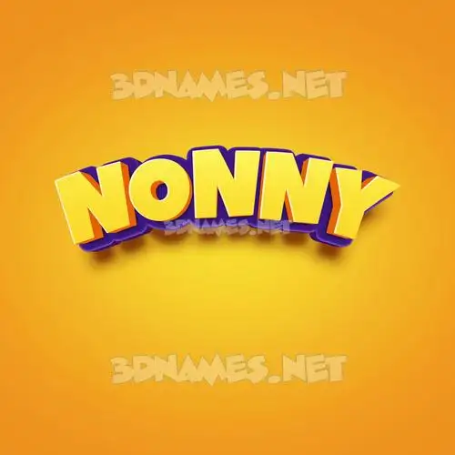 nonny in Orange Toon style - 3D name wallpaper