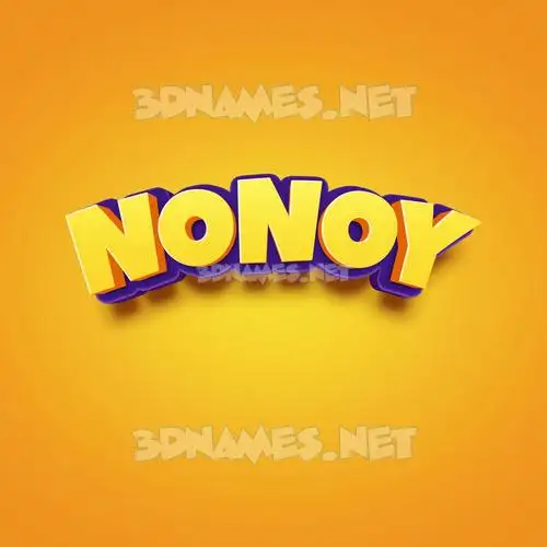 nonoy in Orange Toon style - 3D name wallpaper
