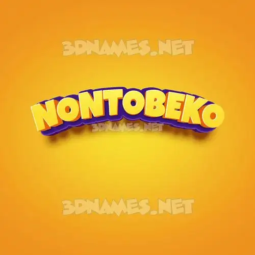 nontobeko in Orange Toon style - 3D name wallpaper nontobeko in Orange Toon style - 3D name wallpaper