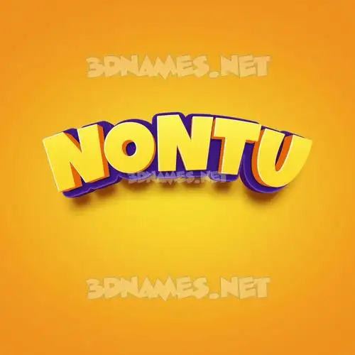 nontu in Orange Toon style - 3D name wallpaper nontu in Orange Toon style - 3D name wallpaper