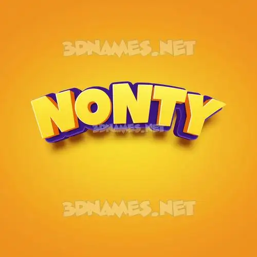 nonty in Orange Toon style - 3D name wallpaper nonty in Orange Toon style - 3D name wallpaper