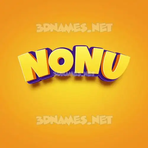 nonu in Orange Toon style - 3D name wallpaper nonu in Orange Toon style - 3D name wallpaper