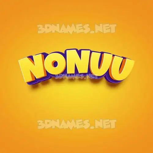 nonuu in Orange Toon style - 3D name wallpaper
