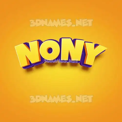 nony in Orange Toon style - 3D name wallpaper nony in Orange Toon style - 3D name wallpaper