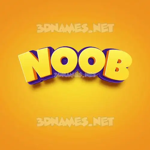 noob in Orange Toon style - 3D name wallpaper noob in Orange Toon style - 3D name wallpaper