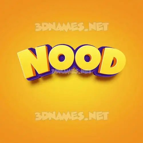 nood in Orange Toon style - 3D name wallpaper nood in Orange Toon style - 3D name wallpaper
