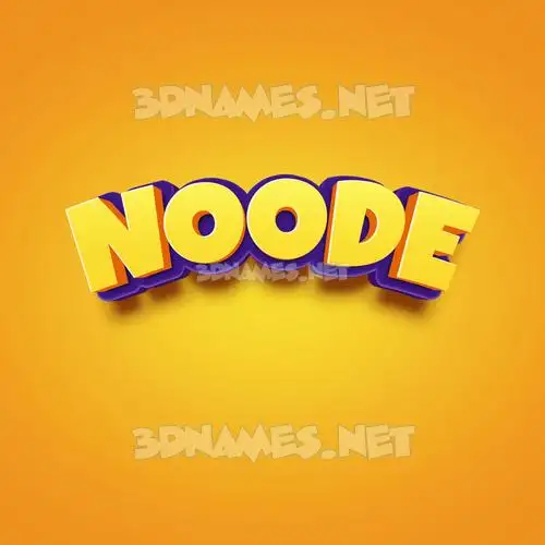 noode in Orange Toon style - 3D name wallpaper noode in Orange Toon style - 3D name wallpaper