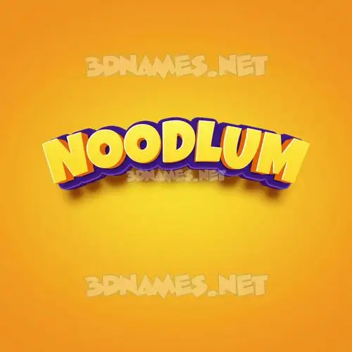 noodlum in Orange Toon style - 3D name wallpaper