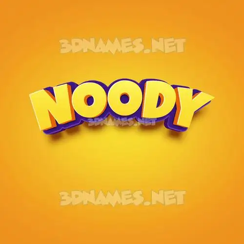 noody in Orange Toon style - 3D name wallpaper noody in Orange Toon style - 3D name wallpaper