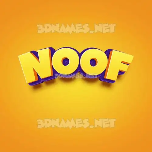 noof in Orange Toon style - 3D name wallpaper noof in Orange Toon style - 3D name wallpaper