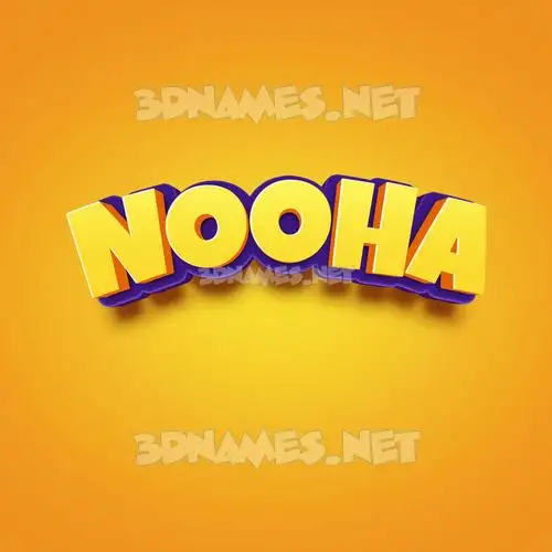 nooha in Orange Toon style - 3D name wallpaper nooha in Orange Toon style - 3D name wallpaper