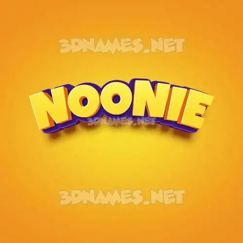 noonie in Orange Toon style - 3D name wallpaper
