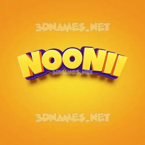 noonii in Orange Toon style - 3D name wallpaper noonii in Orange Toon style - 3D name wallpaper