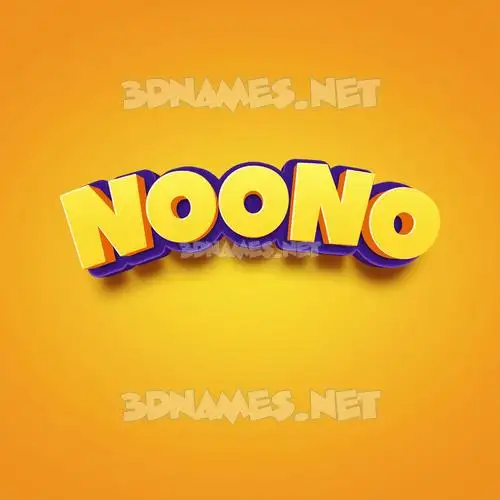 noono in Orange Toon style - 3D name wallpaper