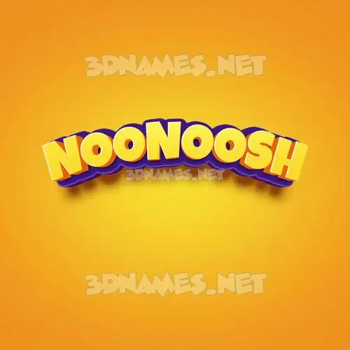 noonoosh in Orange Toon style - 3D name wallpaper
