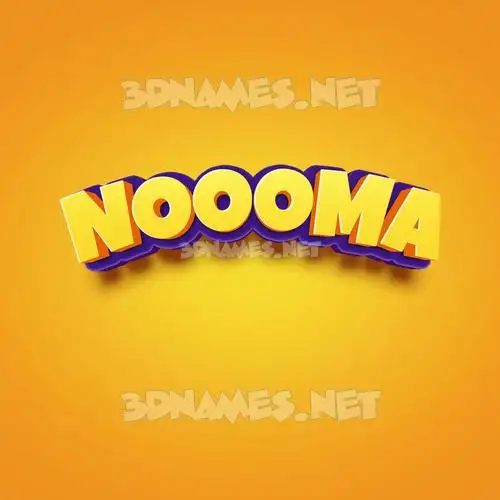 noooma in Orange Toon style - 3D name wallpaper noooma in Orange Toon style - 3D name wallpaper