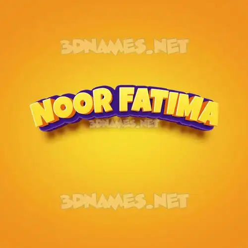 noor fatima in Orange Toon style - 3D name wallpaper noor fatima in Orange Toon style - 3D name wallpaper