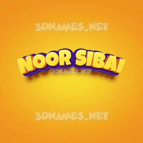 noor sibai in Orange Toon style - 3D name wallpaper noor sibai in Orange Toon style - 3D name wallpaper