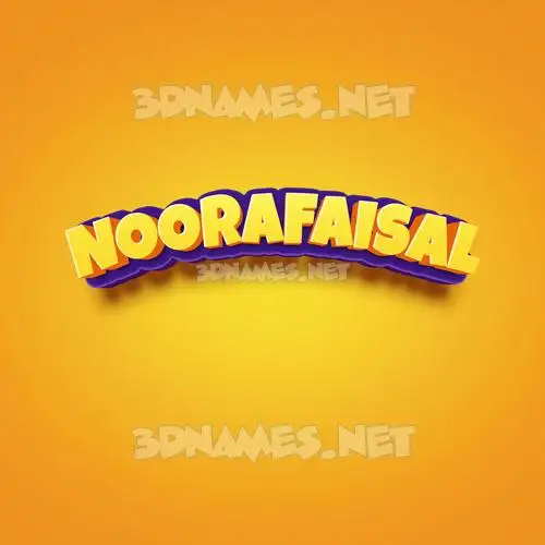 noorafaisal in Orange Toon style - 3D name wallpaper noorafaisal in Orange Toon style - 3D name wallpaper