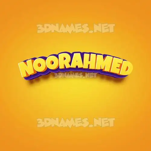noorahmed in Orange Toon style - 3D name wallpaper noorahmed in Orange Toon style - 3D name wallpaper