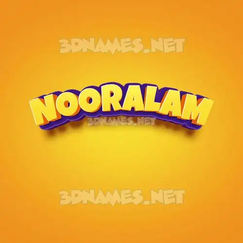 nooralam in Orange Toon style - 3D name wallpaper nooralam in Orange Toon style - 3D name wallpaper
