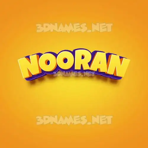 nooran in Orange Toon style - 3D name wallpaper nooran in Orange Toon style - 3D name wallpaper