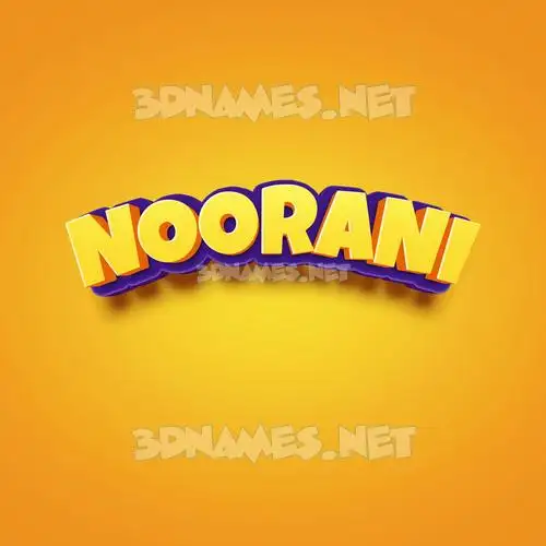 noorani in Orange Toon style - 3D name wallpaper noorani in Orange Toon style - 3D name wallpaper