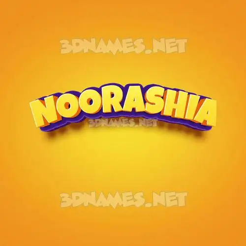 noorashia in Orange Toon style - 3D name wallpaper noorashia in Orange Toon style - 3D name wallpaper