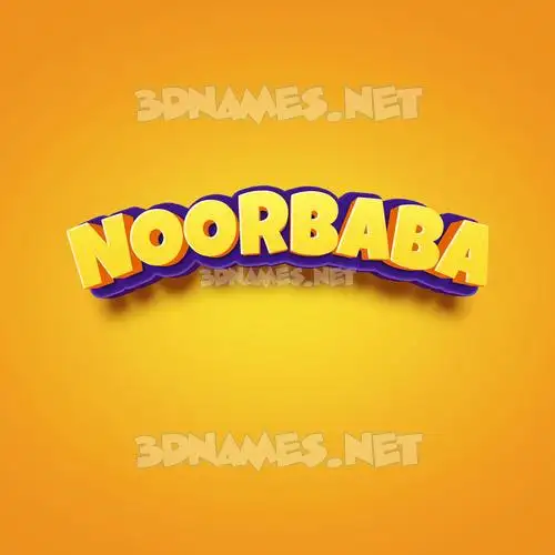 noorbaba in Orange Toon style - 3D name wallpaper noorbaba in Orange Toon style - 3D name wallpaper