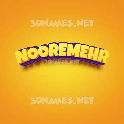 nooremehr in Orange Toon style - 3D name wallpaper
