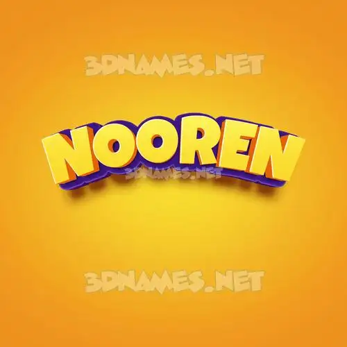 nooren in Orange Toon style - 3D name wallpaper