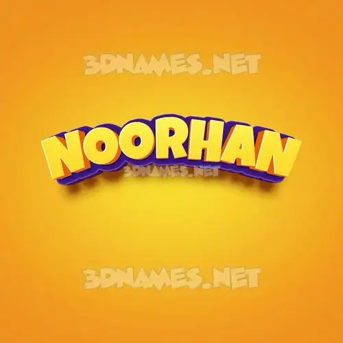 noorhan in Orange Toon style - 3D name wallpaper noorhan in Orange Toon style - 3D name wallpaper