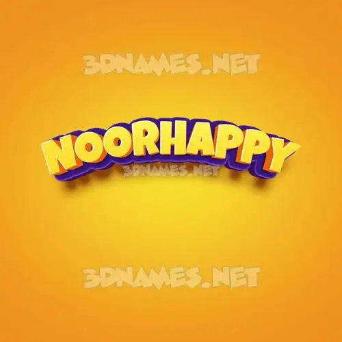 noorhappy in Orange Toon style - 3D name wallpaper noorhappy in Orange Toon style - 3D name wallpaper