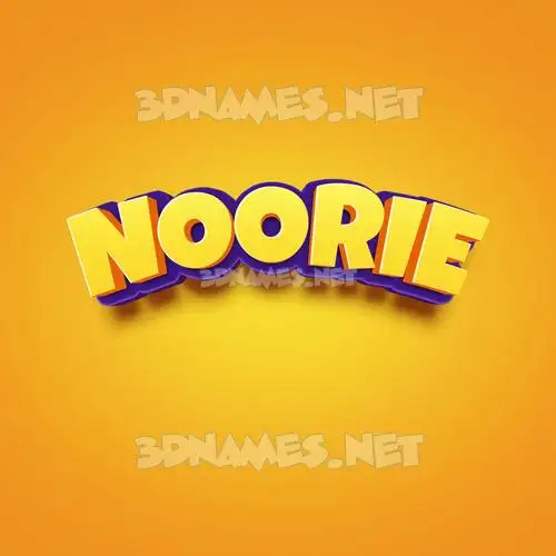 noorie in Orange Toon style - 3D name wallpaper