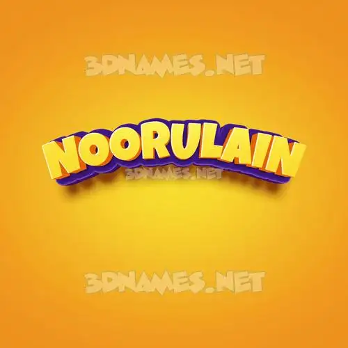 noorulain in Orange Toon style - 3D name wallpaper noorulain in Orange Toon style - 3D name wallpaper
