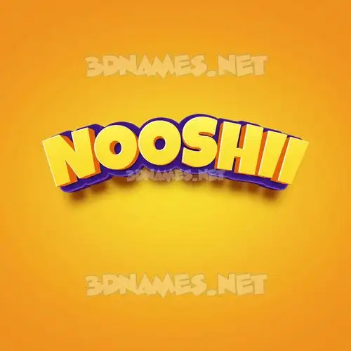 nooshii in Orange Toon style - 3D name wallpaper nooshii in Orange Toon style - 3D name wallpaper
