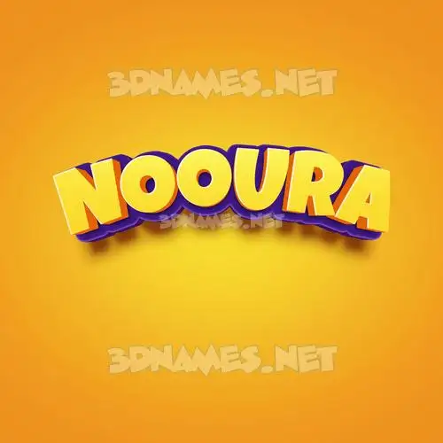 nooura in Orange Toon style - 3D name wallpaper