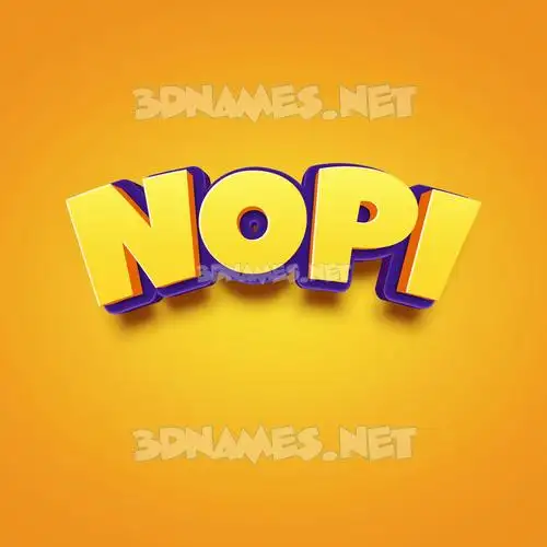 nopi in Orange Toon style - 3D name wallpaper nopi in Orange Toon style - 3D name wallpaper